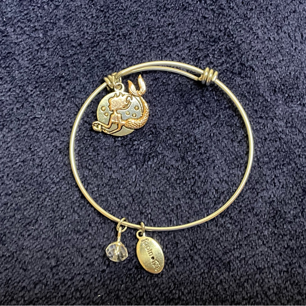 Footnotes Two Tone Mermaid Bangle Bracelet One Size